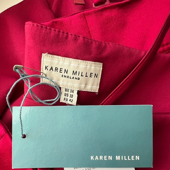 Karen Millen size 10 Silk Corset Pencil Midi Wiggle dress NEW - Picture 7 of 8